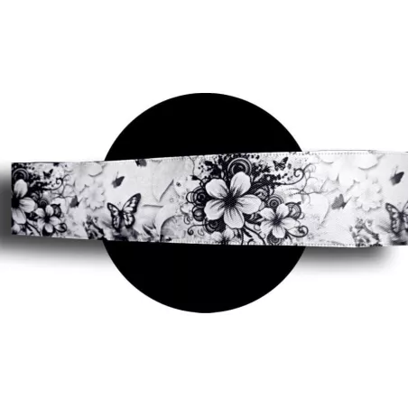 Lacets de chaussures larges satin motifs noirs.Achat|Vente…