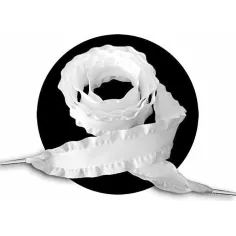 Lacets de chaussures blancs larges satin…