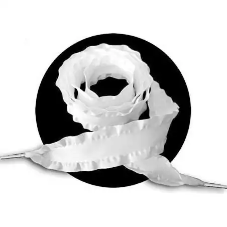 Lacets satin blanc froufrou pour vos chaussures Lacets satin blanc froufrou pour vos chaussures