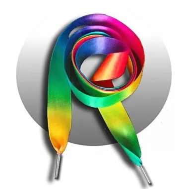 Lacets larges satin multicolore pour vos chaussures