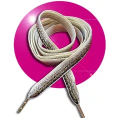 Lacets velours pailleté champagne pour vos chaussures