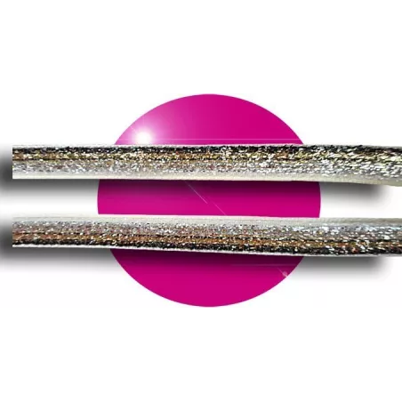 Lacets velours pailleté champagne pour vos chaussures