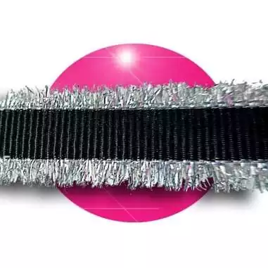 Lacets noirs franges argentées pour vos chaussures