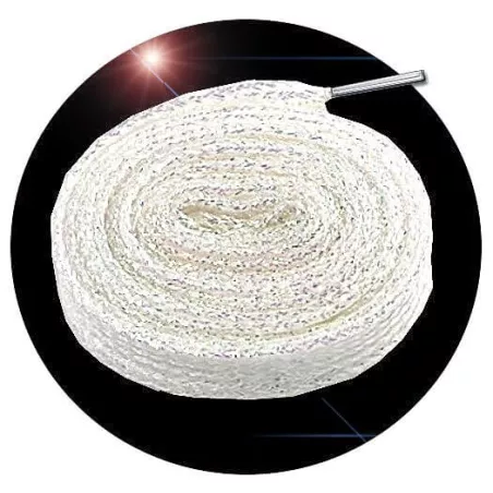 Lacets paillettes blancs pour vos chaussures