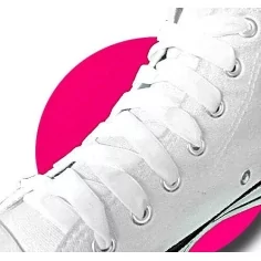 Lacets fins en velours blanc. pour vos chaussures