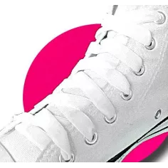 Lacets fins en velours blanc. pour vos chaussures