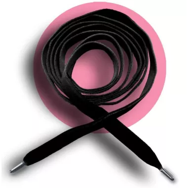 Lacets fins en velours noir pour vos chaussures