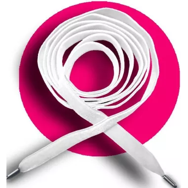 Lacets fins en velours blanc. pour vos chaussures