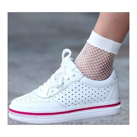 1 paire x ​chaussettes résille blanche