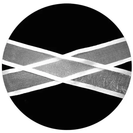 Lacets en organdi large blanc gansé en satin blanc