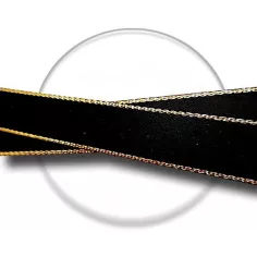 Lacets de chaussures larges satin noir doré-Achat|Vente en… 2