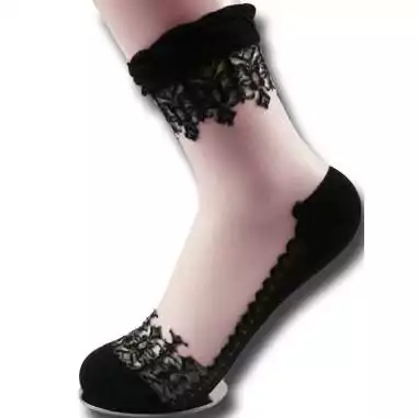 Chaussettes transparentes & noires pour vos jolis pieds