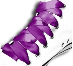 1 paire x lacets satin violet