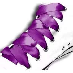 Lacets de chaussures satin violet violine-Achat|Vente en…
