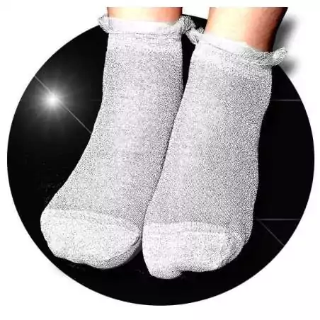 Chaussettes pailletées argent pour vos jolis pieds