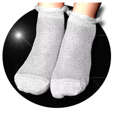 Chaussettes pailletées argent pour vos jolis pieds