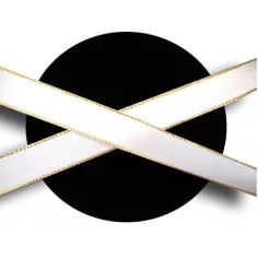 Lacets de chaussures larges satin noir doré-Achat|Vente en… 2