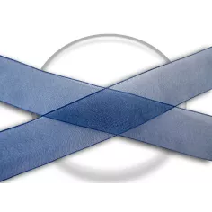 Lacets organdi large bleu marine pour vos chaussures 2