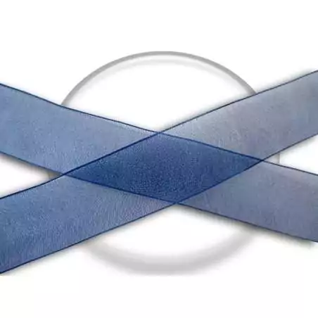 Lacets organdi large bleu marine pour vos chaussures Lacets organdi large bleu marine pour vos chaussures