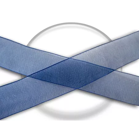 Lacets organdi large bleu marine pour vos chaussures