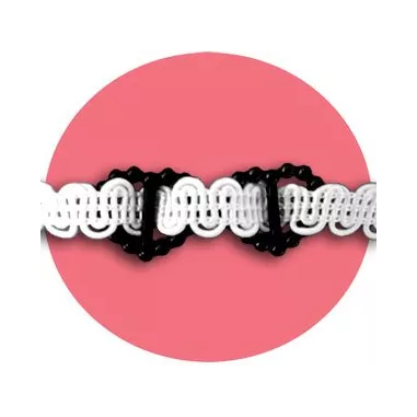 1 paire x ​décorations de lacets coeurs noirs