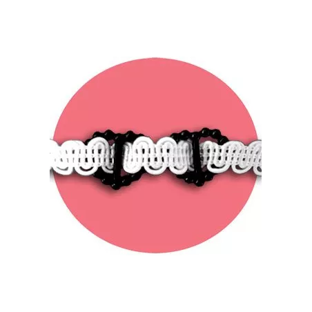 1 paire x ​décorations de lacets coeurs noirs