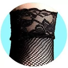 Chaussettes noires résille & dentelle pour vos jolis pieds 2