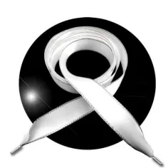 Lacets de chaussures larges satin noir doré-Achat|Vente en…