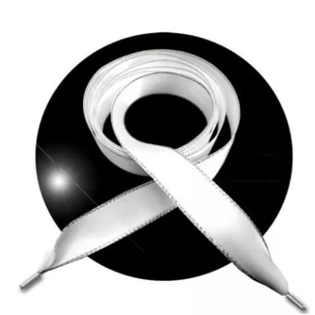 Lacets de chaussures larges satin noir doré-Achat|Vente en…