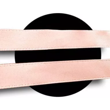 1 paire x lacets satin rose pêche