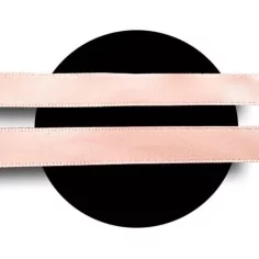 Lacets fins en satin rose pêche pour vos chaussures 2