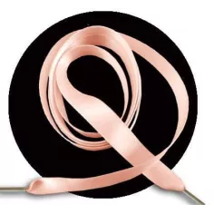 Lacets&nbsp;fins&nbsp;en satin rose pêche pour vos chaussures