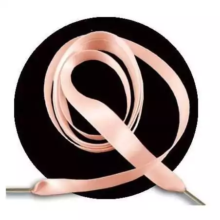 Lacets fins en satin rose pêche pour vos chaussures Lacets fins en satin rose pêche pour vos chaussures