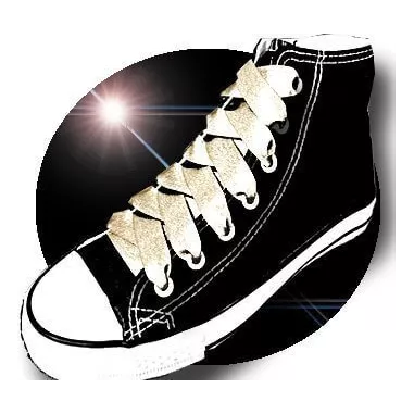 Lacets en satin champagne pailleté pour vos chaussures