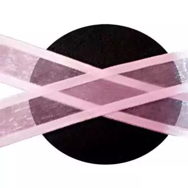 Lacets organdi rose gansé satin pour vos chaussures