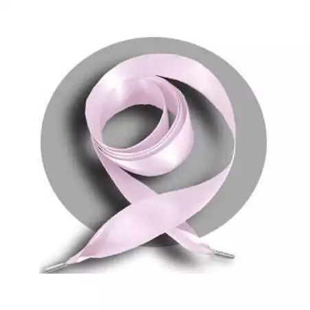 Lacets larges en satin rose glacé pour vos chaussures