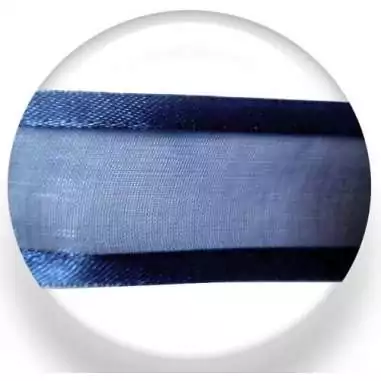 Lacets organdi gansé satin bleu marine pour vos chaussures