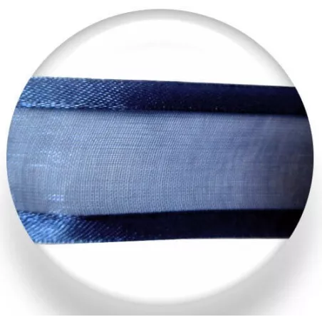Lacets organdi gansé satin bleu marine pour vos chaussures