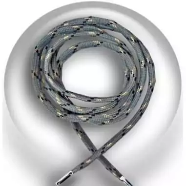 Lacets paracorde gris acier + noir pour vos chaussures