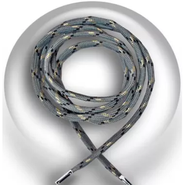 1 paire x lacets paracorde ronds gris & noir