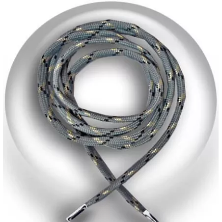 1 paire x lacets paracorde ronds gris & noir