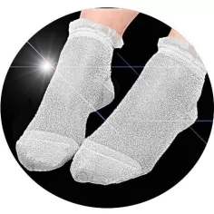 chaussettes paillettes argentées