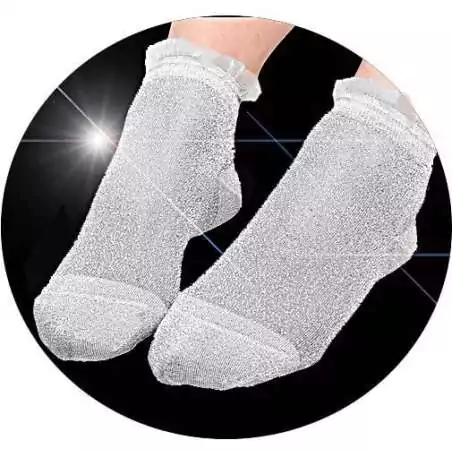 Chaussettes pailletées argent pour vos jolis pieds