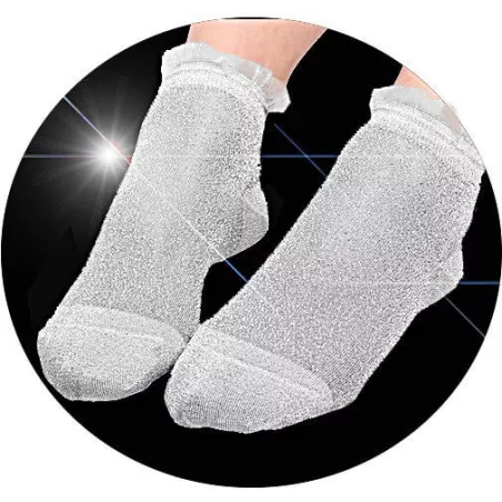 Chaussettes pailletées argent pour vos jolis pieds