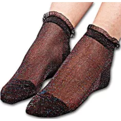 Chaussettes&nbsp;noires pailletées multicolores pour vos jolis…