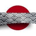 Lacets ruban satin large blanc japon noir