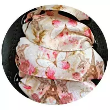 Lacets satin large blanc parisien vintage pour vos chaussures