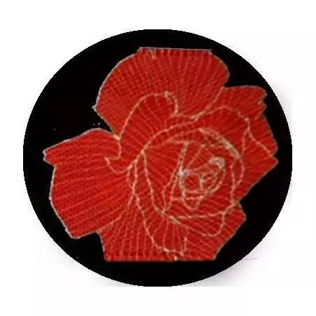 Lacets satin large noir fleurs gris & rouge pour vos chaussures