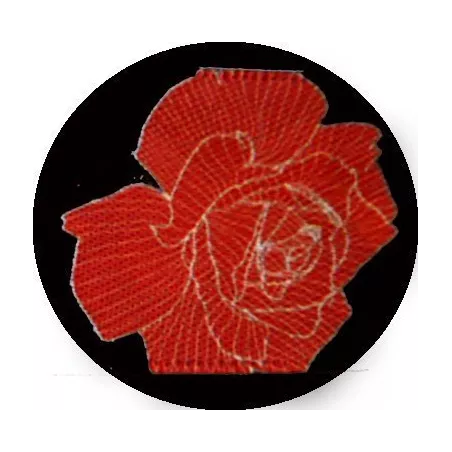 Lacets satin large&nbsp;noir fleurs gris &&nbsp;rouge pour vos…