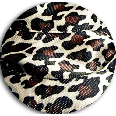 Lacets satin large&nbsp;panthère sable pour vos chaussures